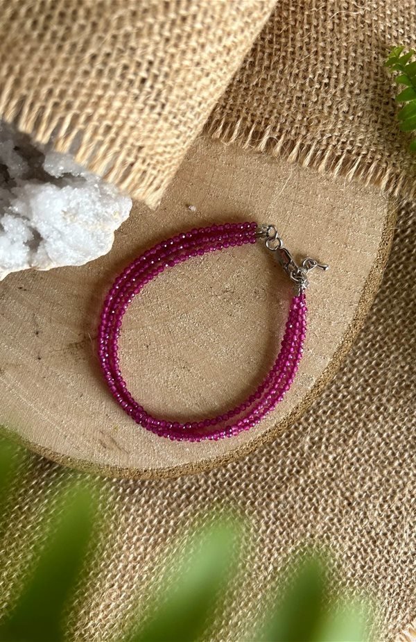 bracciale Rubellite tre fili